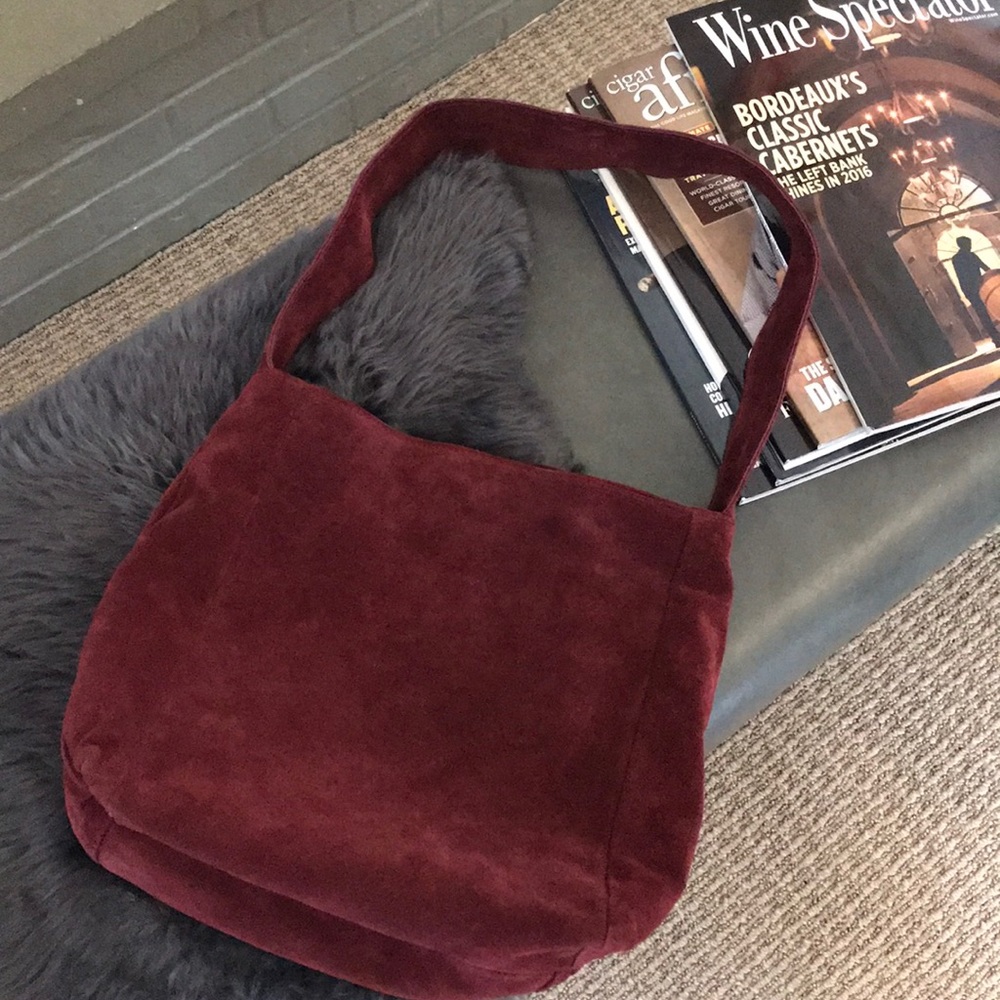 Maurizio Taiuti Genuine Leather Suede Hobo Bag